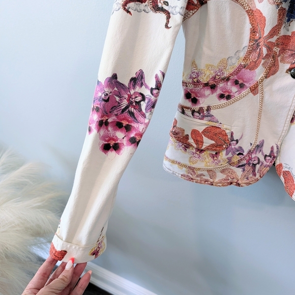 Just Cavalli Floral Women's Jacket Size Xs - Picture 4 of 12